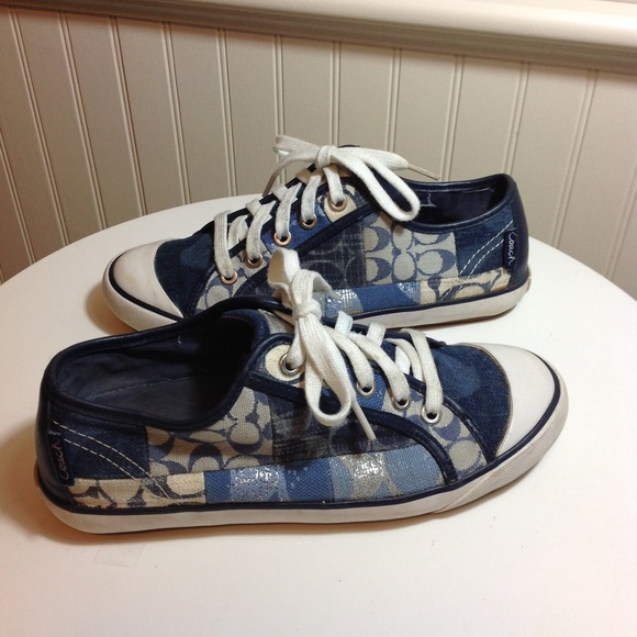 Coach Barrett Navy Blue Coach Shoes Coach Denim Sneakers NIGERIAN